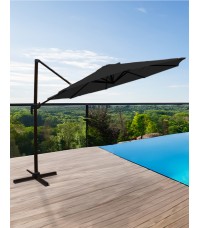Parasol 1134 antracita 3x4m aluminio Majestic Garden