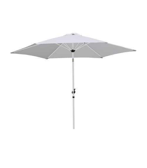 Parasol 1129 gris 3m mástil blanco Majestic Garden