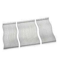 Three 32-inch stainless steel cooking racks
