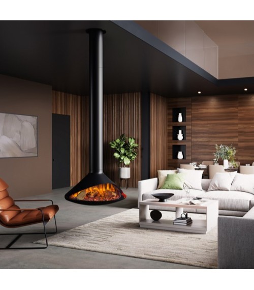 Caminetto elettrico sospeso Onyx Orbit