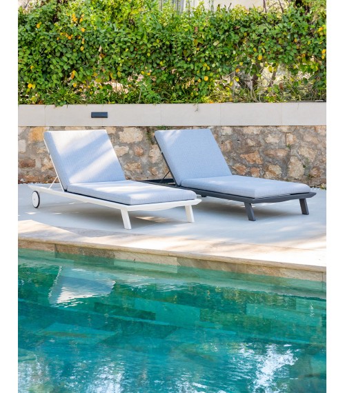 Tumbona Angola aluminio con ruedas Majestic Garden