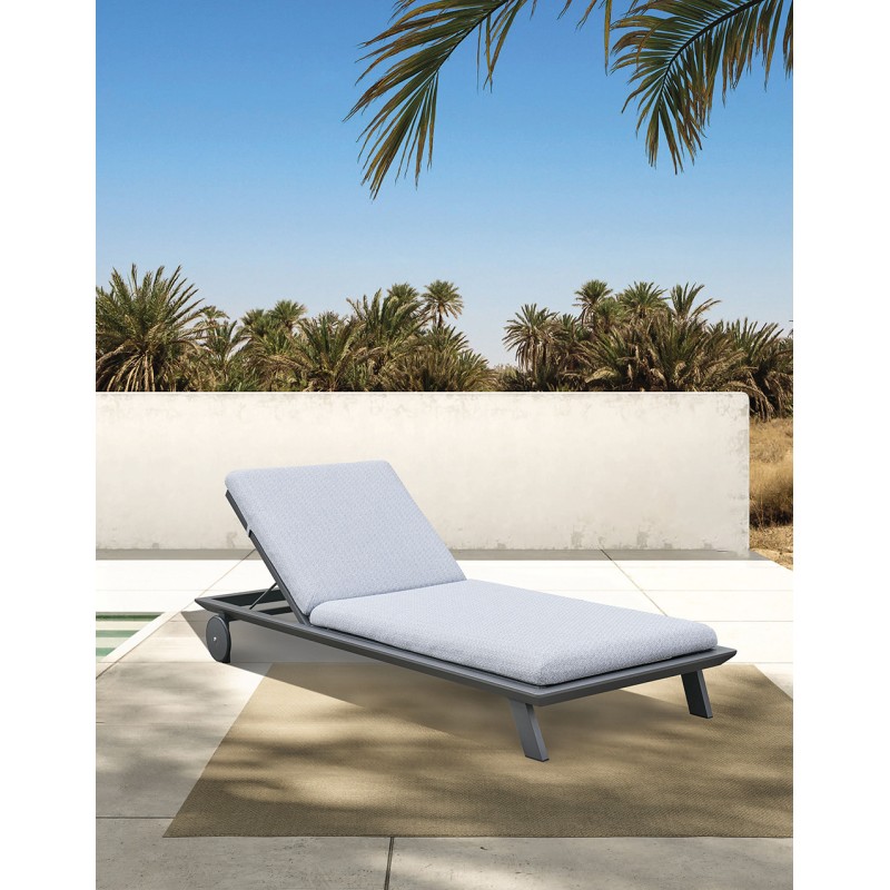 Tumbona Angola aluminio con ruedas Majestic Garden