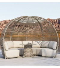 Set Laos curva beige alluminio Majestic Garden