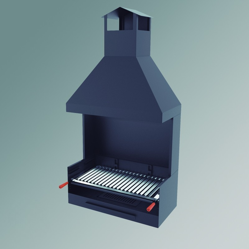 BV-82 Coupe-vent et hotte pour barbecue à charbon et bois Fm