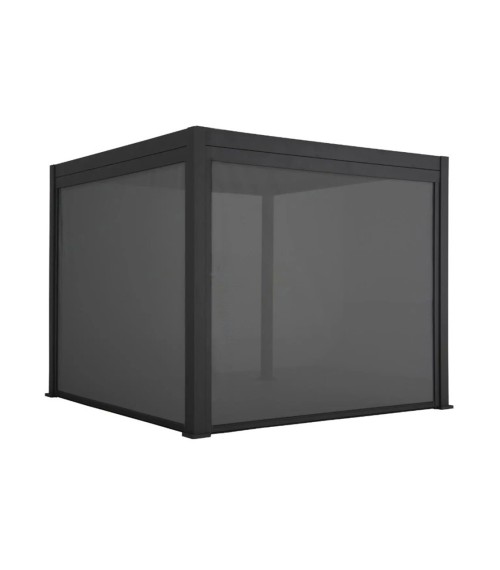 Rideau andin anthracite 3x3 aluminium Majestic Garden