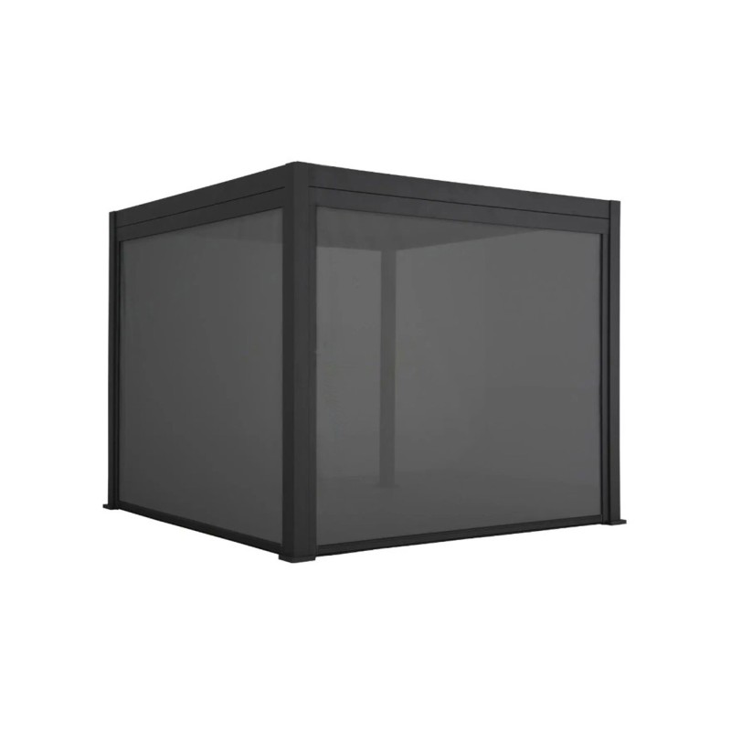 Rideau andin anthracite 3x3 aluminium Majestic Garden