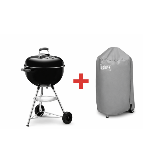 Bar-B-Kettle 57 cm barbacoa de carbón Weber con funda protectora de regalo
