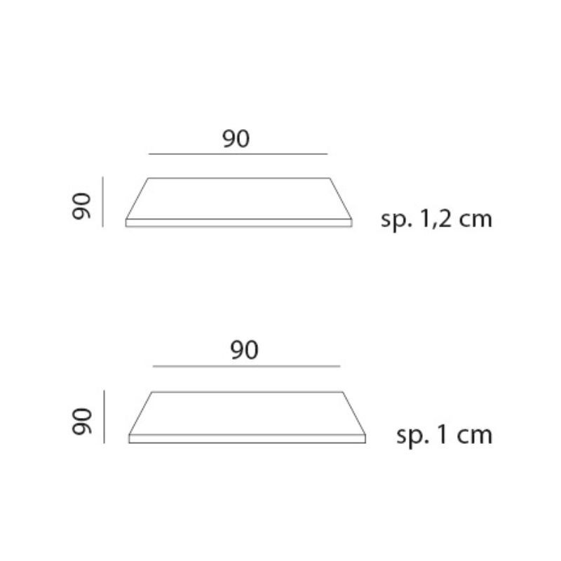 Piani Laminato 90x90 Nardi - dis pianoLaminato 90x90 1