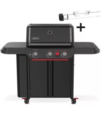 Barbecue a gas Genesis E-330WR Stealth Edition + girarrosto Weber