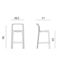 Taburete Net Mini Nardi - net stool mini
