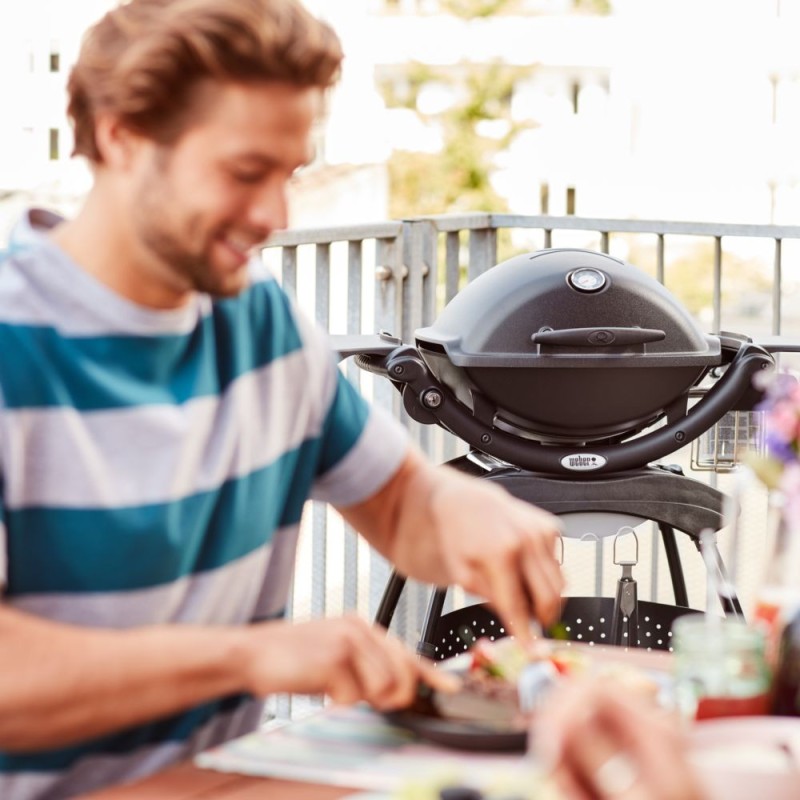 Barbacoa Q1200 con stand Weber - 44221 barbecue gaz weber q1200 noir 5