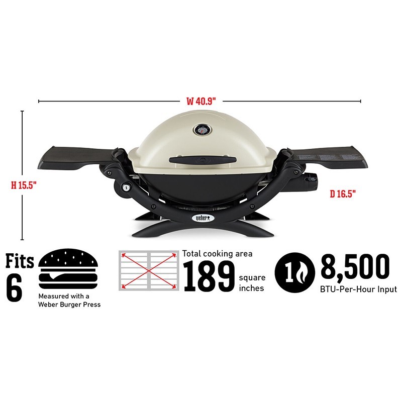 Barbacoa Q1200 con stand Weber -