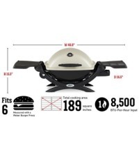 Barbacoa Q1200 con stand Weber -