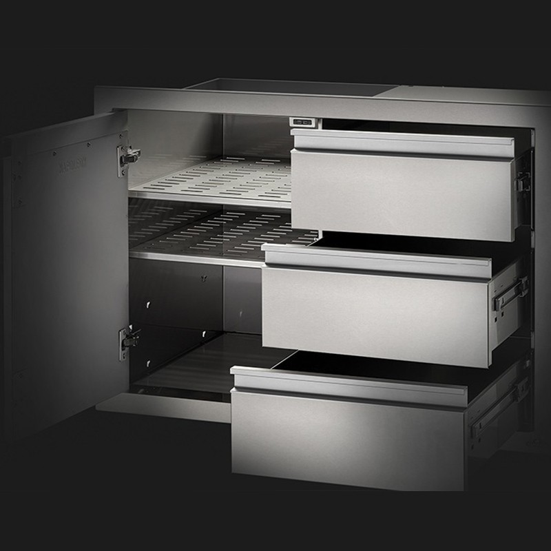 Modulo Puerta y Triple Cajòn 42" x 24" - Napoleon - BI Storage Drawers Single Triple