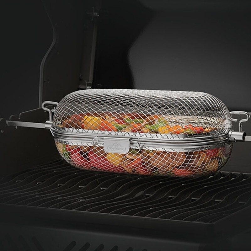 Cesta Verdura - Napoleon - 64000 rotisserie grill basket inuse