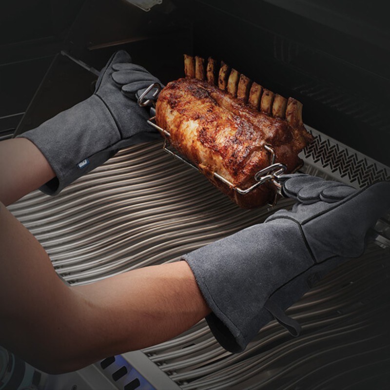 Guantes de Cuero - Napoleon - 62147 genuine leather bbq gloves inuse
