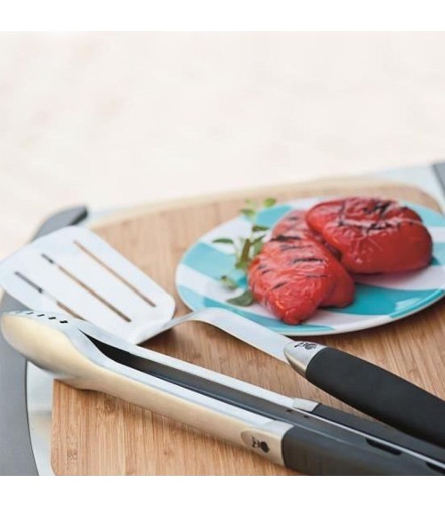 Kit de 2 utensilios Premium Weber - Weber Kit Utensilios Premium Formato Compacto 2 Pecas Inox 02 600x600 1