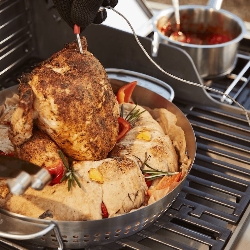 Soporte para asar pollos Weber - soportenfgdl
