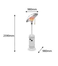 Estufa de Gas Sahara Fireside - estufa sahara 15kw dimenciones