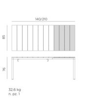 Mesa Rio 140cm Extensible Nardi - dis cat rio140