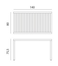 Mesa Cube 140x80 Nardi -