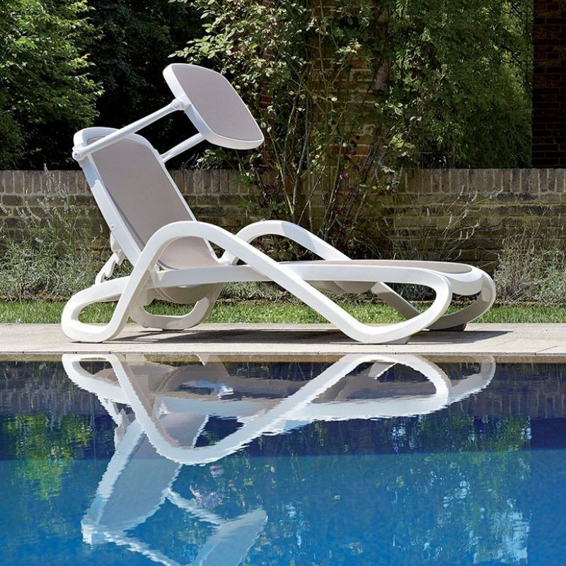 Tumbona Alfa Nardi - Nardi sunloungers ALFA bianco tortora parasole ambient images3 LR