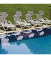 Tumbona Alfa Nardi - Nardi sunloungers ALFA bianco tortora parasole ambient images LR