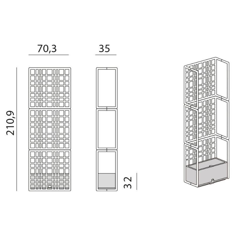 Panel Modular Sipario 3 Nardi - Nardi ecopartition SIPARIO3 2D