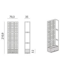 Panel Modular Sipario 3 Nardi - Nardi ecopartition SIPARIO3 2D